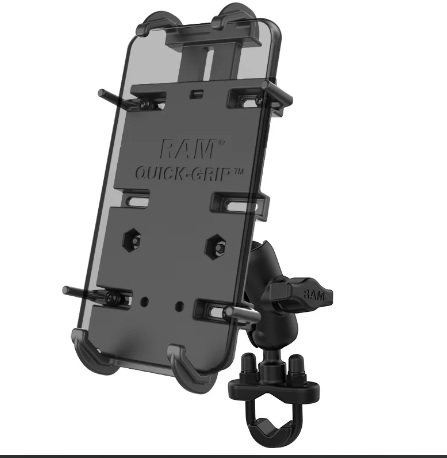 RAM Mounts Quick Grip XL Phone Mount with Handlebar U Bolt Base (RAM-B-149Z-A-PD4U)